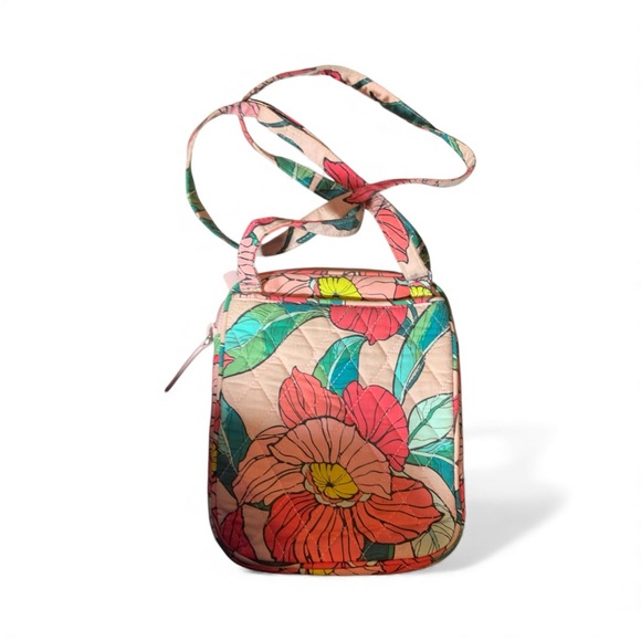 Vera Bradley Handbags - Vera Bradley Floral Crossbody Bag in Pink and Green”Mini Hipster” (item# b153)